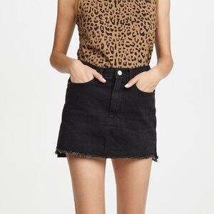FRAME Le Mini Denim Skirt, Black